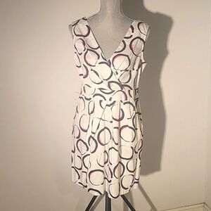 Alyn Paige White Cotton Eyelet Mini Sundress, Polka Dot, Size 13/14